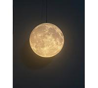 KRIPINC Lamparas Techo Colgantes Luna Impresión 3D, Lampara Techo Blanca E27, Lampara Colgante Isla Cocina, Lamparas Mesa Comedor, Lamparas Techo Modernas para Salon Dormitorio Pasillo, Diámetro 22cm
