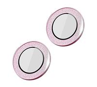 Kripyery 1 Conjunto de películas Protectoras de Lente Protector de Lente de Alta claramente práctico para teléfono y cámara de Cristal Templado Rosado para iPhone 13Pro/13Promax