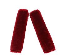 Kripyery 1 par General Vehículo Safe Ass Asiento Supply Pelush Scapular Estera protectora Rojo vino