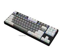 Kripyery 87pcs PBT KeyCap Perfil de la Cereza Cap - Teclado a Prueba de luz KeyCaps para el Teclado de Juego mecánico Cerezo MX Interruptor Gris Blanco