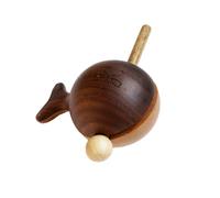 Kripyery Bloque de templo de pescado de madera, tambor zen, adorno de pescado de madera con martillo, alivio del estrés, instrumento de percusión, instrumento de percusión budista, adorno de monje,