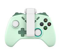 Kripyery Joystick inalámbrico compatible con Bluetooth 5.0 controlador de juego inalámbrico de mano, doble vibración, verde claro