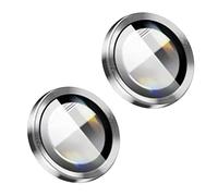 Kripyery Lente del teléfono cubierta protectora del teléfono lente trasera perfecta a juego cubierta protectora de vidrio templado anti-caída fácil instalación plata para iPhone13/13mini