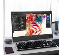 Kripyery Monitor portátil, 15.6 pulgadas 1080P FHD IPS, pantalla de expansión para laptop, monitor de juegos con soporte, pantalla de computadora compatible con USB C HDMI, monitor de viaje portátil