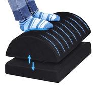 Kripyery Reposapiés ergonómico para debajo del escritorio, soporte de rodilla para la parte trasera de la pierna, taburete de espuma antideslizante, almohada de doble capa, extraíble y lavable, para