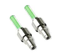 Kripyery Tapa de la válvula de la Rueda de luz LED Universal Bicycle LED LED de neón Válvula de la válvula Tapa 2pcs Verde