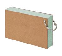 Kripyery Tarjetas de notas adhesivas, tarjetas de índice de colores, tarjetas flash con anillo de metal, escritura suave, papel grueso, sin sangrado de tinta, tarjetas de estudio rayadas, verde claro