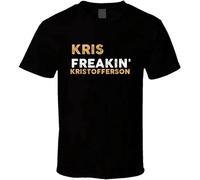 Kris Kristofferson Freakin Cool Trending Country Music Unisex T-Shirt Printed tee Black Mens Top Shirt S