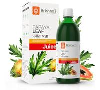 Krishna's Papaya Leaf Juice - 1000 ml | Hojas frescas de papaya | Ayuda a aumentar el recuento de plaquetas