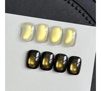 KRISNICE Esmalte de uñas UV ojo de gato, esmalte de uñas de gel de cristal con imán Soak-Off Cat Eye UV Gel para principiantes DIY Nail Art Manicura Salón, 15 ml DIY en casa (Ginkgo-MY047)