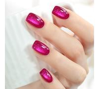 KRISNICE Esmalte de uñas UV ojo de gato, esmalte de uñas de gel de cristal con imán Soak-Off Cat Eye UV Gel para principiantes DIY Nail Art Manicura Salón 15 ml DIY en casa (Pitaya-Violet-MY042)