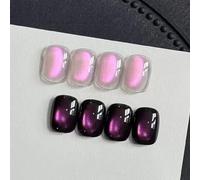 KRISNICE Esmalte de uñas UV ojo de gato, esmalte de uñas de gel de cristal con imán Soak-Off Cat Eye UV Gel para principiantes DIY Nail Art Manicura Salón de 15 ml DIY en casa (seductor rojo-MY046)