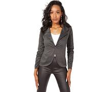 KRISP Chaqueta Mujer Vestir Casual Elegante Básica Blazer Talla Grande Traje Manga Larga Joven, (Carbón (3558), 48 EU (20 UK)), 3558-CHA-20
