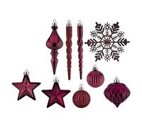 Krist+ Adorno Navideño 32 Piezas 12 x 30 x 30 cm Morado PVC