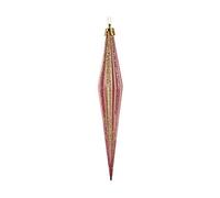 Krist+ Adorno Navideño Alargado 3 x 3 x 18,5 cm Rosa Dorado PVC