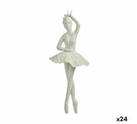 Krist+ Adorno Navideño Bailarina Blanco Plástico Purpurina 6,7 x 16 x 6,7 cm (24 Unidades)