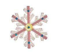 Krist+ Adorno Navideño Copos de Nieve 27 x 6 x 30 cm Rojo Blanco Sintético