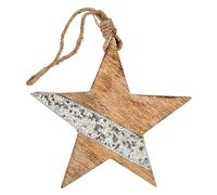 Krist+ Adorno Navideño Estrella 17 x 2,5 x 34 cm Plateado Madera