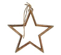 Krist+ Adorno Navideño Estrella Purpurina Silueta 28,5 x 6 x 56 cm Plateado Madera