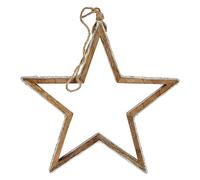 Krist+ Adorno Navideño Estrella Purpurina Silueta 31 x 5,5 x 60 cm Plateado Madera