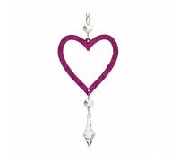 Krist+ Adorno Navideño Fucsia Plástico Purpurina 9 x 16 x 2 cm (24 Unidades)