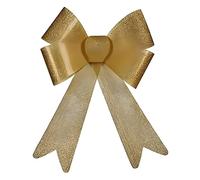 Krist+ Adorno Navideño Lazo 23 x 3 x 30 cm Dorado PVC 33 x 33 x 3 cm (24 Unidades)