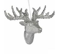 Krist+ Adorno Navideño Reno de Navidad Colgante Plateado 32 cm (4 Unidades)