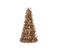 Krist+ Árbol de Navidad Mate Espumillón 18 x 18 x 45,5 cm Dorado Blanco Plástico Polipropileno