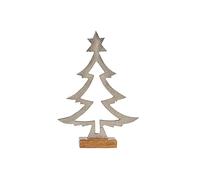 Krist+ Árbol de Navidad Silueta 5 x 29 x 20,5 cm Plateado Madera