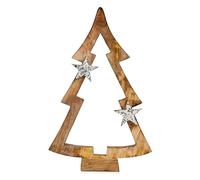 Krist+ Árbol de Navidad Silueta 6,5 x 39 x 23 cm Madera Marrón