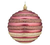 Krist+ Bola de Navidad Ø 10 cm 6 Unidades Rosa Plástico - Marca EAN: 8445226962701