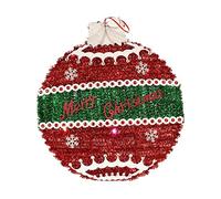 Krist+ Bola de Navidad Luz LED 40 x 4 x 40 cm 40 x 5,5 x 40 cm Rojo Plateado Blanco Plástico Polipropileno