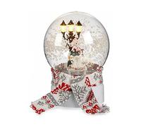 Krist+ Bola de Nieve Muñeco de Nieve Bufanda Blanco Plástico Poliresina (13 x 19,5 x 13 cm)