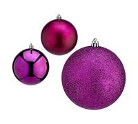 Krist+ Bolas de Navidad Ø 10 cm Morado Plástico 10 x 13 x 10 cm