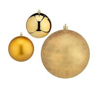 Krist+ Bolas de Navidad Ø 12 cm Dorado Plástico 12 x 13 x 12 cm