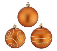 Krist+ Bolas de Navidad Ø 6 cm 30 Unidades Naranja PVC