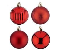 Krist+ Bolas de Navidad Ø 6 cm 56 Piezas Rojo Plástico