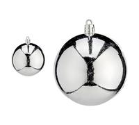 Krist+ Bolas de Navidad Ø 8 cm 16 Unidades Plateado Plástico 8 x 9 x 8 cm