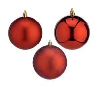 Krist+ Bolas de Navidad Ø 8 cm 20 Unidades Rojo Plástico