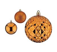 Krist+ Bolas de Navidad Ø 8 cm Naranja PVC