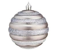 Krist+ Bolas de Navidad Ø 8 cm Plateado Plástico