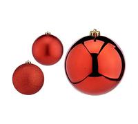 Krist+ Bolas de Navidad 15 x 16 x 15 cm Rojo Plástico