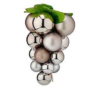 Krist+ Bolas de Navidad Mediano Uvas Plateado Plástico 18 x 18 x 28 cm