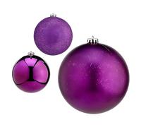 Krist+ Bolas de Navidad Morado Plástico