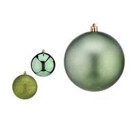 Krist+ Bolas de Navidad Ø 10 cm Verde Plástico 10 x 11 x 10 cm