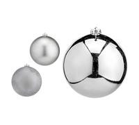 Krist+ Bolas de Navidad Plateado Plástico
