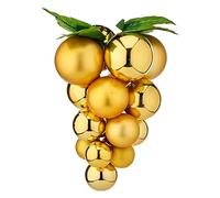 Krist+ Bolas de Navidad Uvas Pequeño Dorado Plástico 15 x 15 x 20 cm