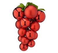 Krist+ Bolas de Navidad Uvas Pequeño Rojo Plástico 15 x 15 x 20 cm