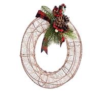 Krist+ Corona de Navidad 29 x 12 x 30 cm Metal Champagne