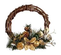 Krist+ Corona de Navidad 30,48 cm Madera Marrón Verde Plástico